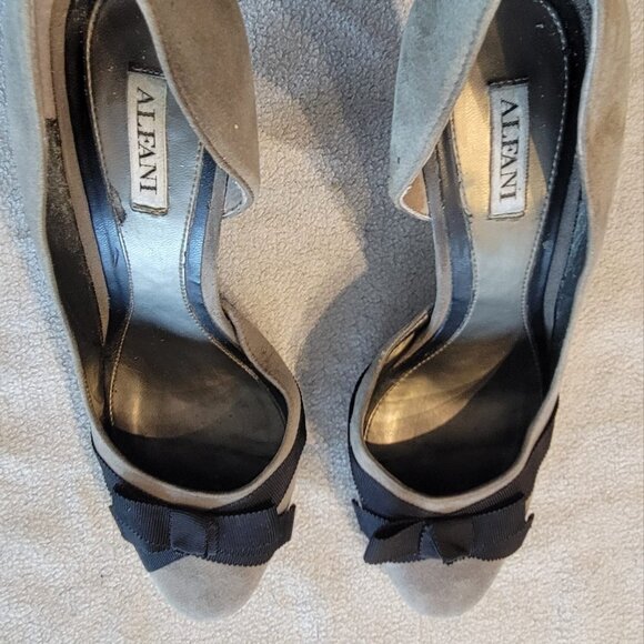 Gray Suede Heels By Alfani / Studio 9. Size US 8 (EUR 38, UK 6) - Picture 1 of 6